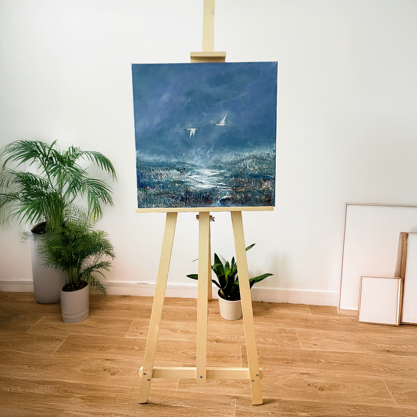 Storm on the Gray shore – original acrylic painting